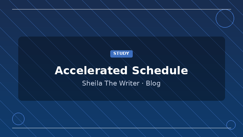 Accelerated course schedule planner with tight deadlines marked