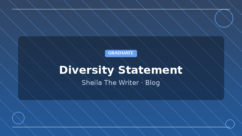 Graduate school application materials and diversity statement draft