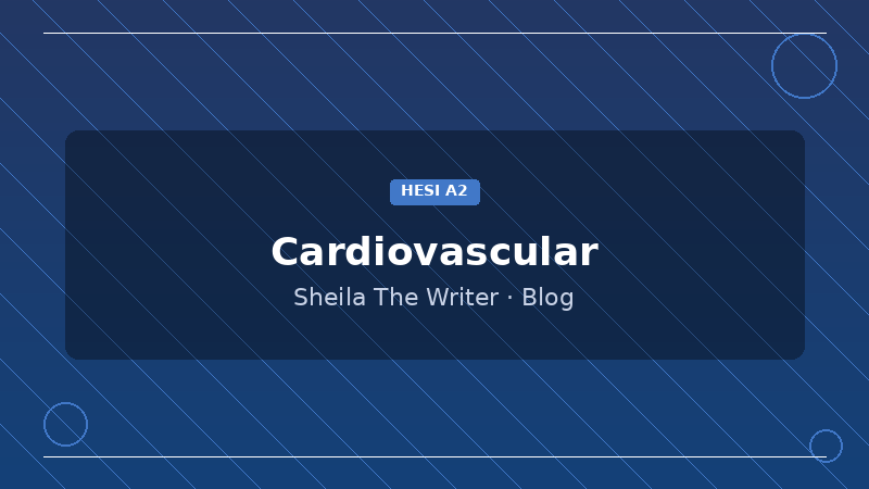 Cardiovascular anatomy diagram with nursing textbook and study materials
